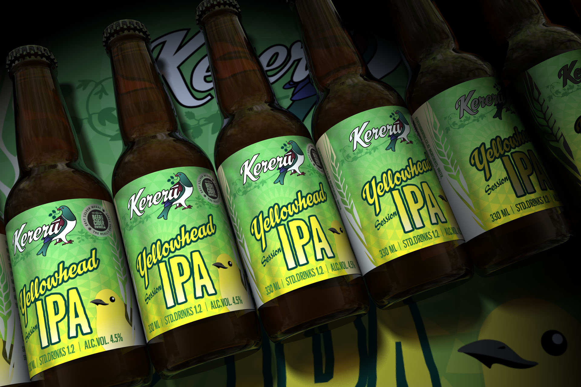 Yellowhead IPA - Retired Gold Beer - Kereru Brewing