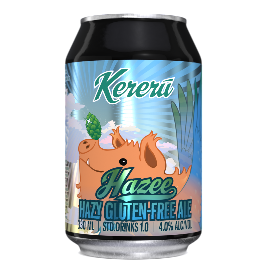 Hazee GlutenFree Hazy Ale Beer Kereru Brewing